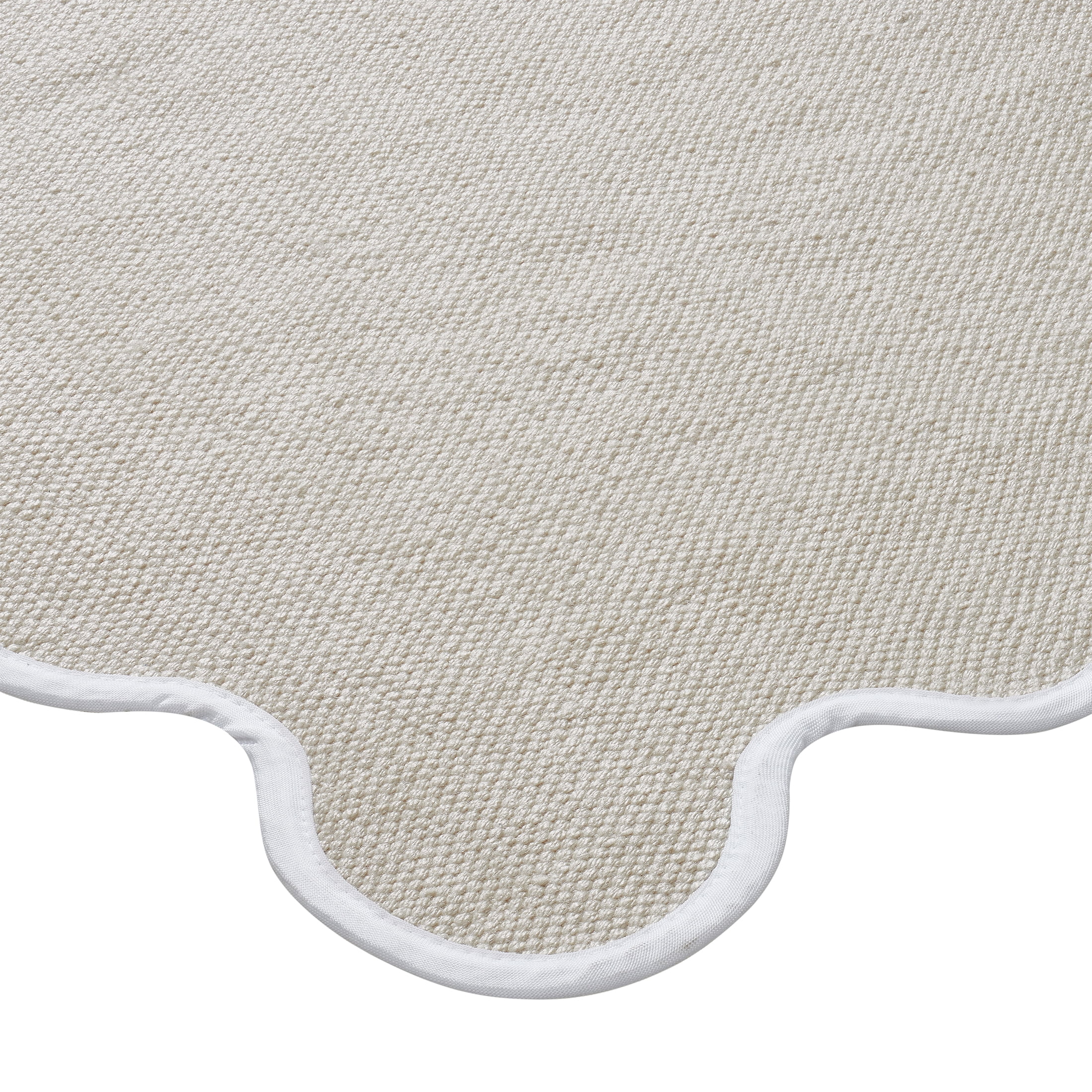 My Texas House Taupe Scallop Indoor/Outdoor Layering Rug, 38" x 58"
