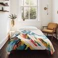 thumbnail image 4 of Mountains Teal Small Tapestry for Bedroom Wall Hanging Tapestry,Yellow Red Turquoise Abstract Painting Art Ceiling Backdrop Tapestries Poster Blanket Wall Decor for Teens Room Living Room 23" x 28", 4 of 8