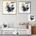 thumbnail image 4 of Designart "Blue Yellow Minimalims Fludity I" Minimalism Wall Art Living Room, 4 of 5