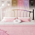 thumbnail image 4 of Einfach King Bed Frame, Metal Platform Bed with Heart-Shaped Headboard and Footboard, 12.6'' Under-Bed Storage Space, No Box Spring Needed, White, 4 of 8
