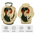 thumbnail image 4 of QTAGTESS Samurai Anime Hoodie for Men Japanese Warrior Graphic Sweatshirts with Red Sun Japan Style Manga Art Hoodie Asian Ink Art Hoodie, 4 of 8