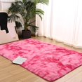 thumbnail image 2 of Pink Area Rug for Girls Bedroom, Fluffy Shag Rugs for Living Room, Shaggy Furry Fuzzy Faux Fur Rug for Nursery Kids Room, Cute Pink Home Decor for Dorm Playroom 3x5 Ft, Hot Pink, 2 of 6