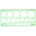 thumbnail image 2 of HUGFEGWE Circle Template, Plexiglass Circle and Oval Templates, Measuring Templates Rulers, Digital Drawing for Office and School Building Formwork Drawings Templates (Clear Green） 1 Pcs CJB91-22610, 2 of 6