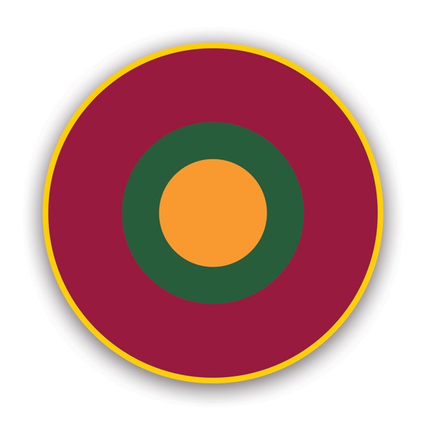 Sri Lanka Roundel Sticker Decal Self Adhesive Vinyl Weatherproof