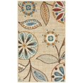 thumbnail image 1 of Maples Rugs Reggie Floral Kitchen Rugs Non Skid Washable Accent Area Carpet [Made in USA], Beige, 1'8 x 2'10, 1 of 15