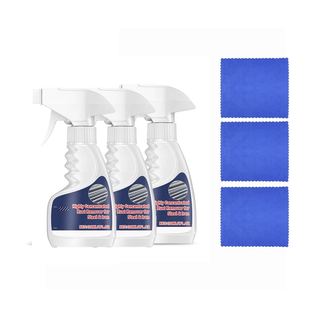120ml Highly Concentrated Rust Remover for Steel Iron, Fast-Acting Deep Penetration Rust Cleaner, Safe Surface Protection Rust Dissolver for Metal Tools Equipment Parts