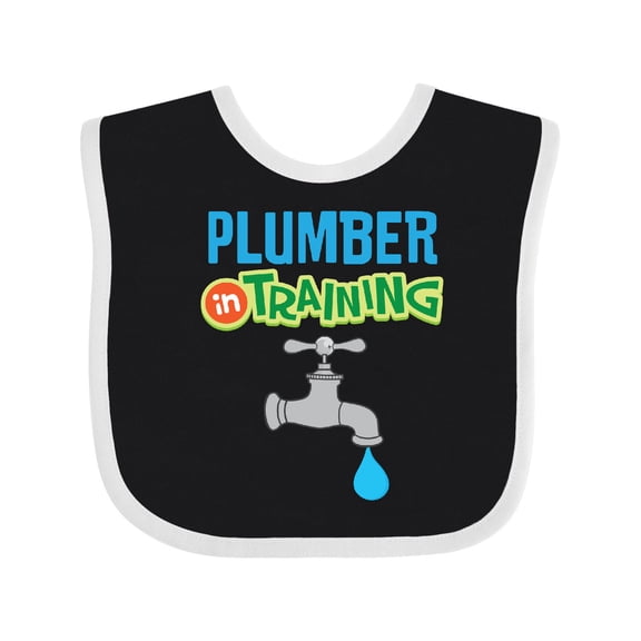 Inktastic Future Plumber in Training Boys Baby Bib