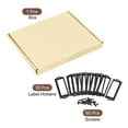 thumbnail image 3 of Unique Bargains 83x30mm Drawer Tag Label Metal Label Holder File Tag Frames Black 30 Pack, 3 of 6