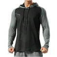 thumbnail image 2 of CYiJun Mens Athletic Hoodies Long Sleeve Fishing Shirts for Men UPF 50+ SPF UV Sun Protection Shirts Rash Guards,Black L, 2 of 5