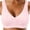 Pink, variant on DuoJiaJ V Neck Front Closure Bras for Women Wireless Full Coverage Comfortable Seamless Everyday Bra Beige