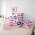 thumbnail image 6 of Manfei Kawaii Axolotl Pattern 7-Piece Twin Bedding,Ocean Themed Animal Bedding Comforter Set,Pink Reversible, 6 of 7