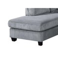 thumbnail image 4 of Roe 3pc Sectional Sofa Set w Chaise, Ottoman, 2 Pillows, Fog Gray, 4 of 6