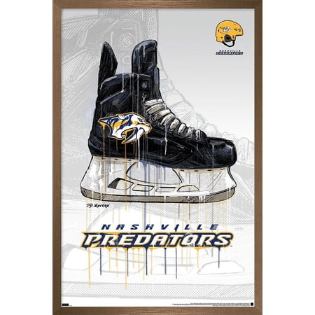 NHL Nashville Predators – Drip Skate 21 Wall Poster 14.725 x 22.375 Framed