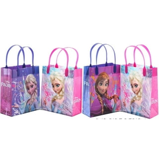 Disney Frozen Elsa , Anna and Olaf 12 Reusable Party Favors Small Goodie Gift Bags 6 inch