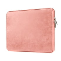 LLAYOO 13 Inch Laptop Sleeve PU Suede Leather Case Protective Cover Water Resistant Carrying Bag Compatible with 13.3 Notebook Computer Chromebook 13.3" MacBook Air Pro 13.5 Surface Laptop (Coral)