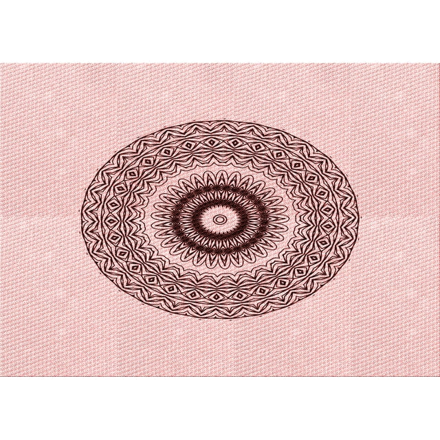 Ahgly Company Machine Washable Indoor Rectangle Transitional Pink Bubble Gum Pink Area Rugs, 2' x 3'