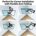 thumbnail image 2 of MOUNT PRO Full Motion Long Arm TV Wall Mount for Most 26-65 inch TVs, Max VESA 400x400mm and 77 lbs, with 37.4 inch Swivel Extension Arm, For Single Stud, 2 of 8