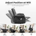 thumbnail image 4 of JMYMRY Power Lift Recliner Chair, Oversize Classic Manual Recliner Chair with Overstuffed Arms and Back, Remote Control Single Sofa,Grey, 4 of 8
