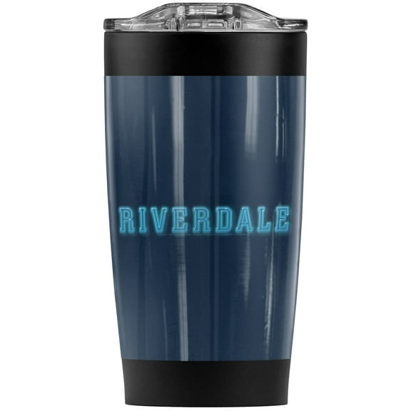 Riverdale Logo Stainless Steel Tumbler 20 oz Coffee Travel Mug/Cup, Vacuum Insulated & Double Wall with Leakproof Sliding Lid | Great for Hot Drinks and Cold Beverages