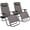 Brown, variant on Lacoo 2 Pack Utility Tray Steel Zero-Gravity Chair - Blue