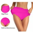 thumbnail image 3 of TOWED22 Swim Shorts Women Women's Swim Skirt High Waisted Bathing Suit Skirt Bikini Bottoms For Women Swim Shorts For Women,Hot Pink, 3 of 5