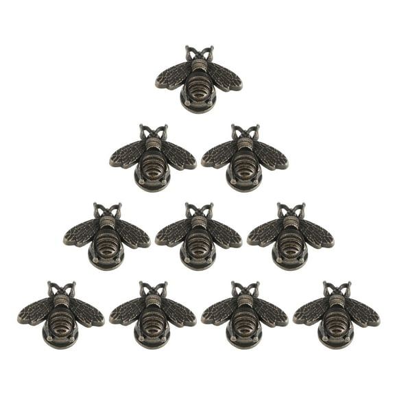 Vintage Golden Cabinet Knobs for Retro Style Furniture Decorative Drawer Pulls 10 Pieces Small Size