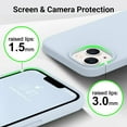 thumbnail image 4 of Designed for iPhone 13 Case, [Silicone Ultra Slim Thin Series], Full Body Shockproof Protective Phone Case with Soft Anti-Scratch Microfiber Lining Cover iPhone 13, 6.1 inch, Baby Blue, 4 of 14