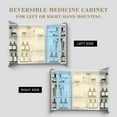 thumbnail image 6 of 30x26 Inch Medicine Cabinet with Mirror, Surface or Recessed Mount, Aluminum Frame, Large Storage Space for Bathroom Organization, 6 of 9