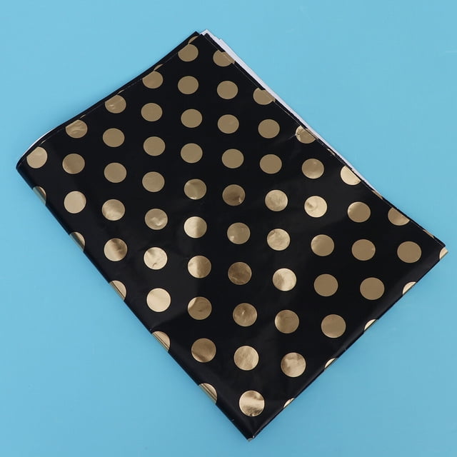 unbranded 5Ud Papel De Envolver Negro Con Lunares Para Regalo Con Superficie Suave Y Material Premium