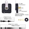thumbnail image 3 of Movimiento de cuarzo brillar reloj de pared conjunto de puntero negro 1 pieza, 3 of 3