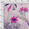 thumbnail image 2 of oneOone Rayon Purple Fabric Floral Botanical Floral With Texture Sewing Material Print Fabric By The Yard 56 Inch Wide, 2 of 4
