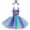1#Green, variant on Tiijoy Big Girls Rainbow Tulle Tutu Dress Sleeveless Princess Party Dress with Headband, Sizes 10-12