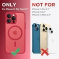 thumbnail image 2 of Magnetic for iPhone 13 Pro Max Case, [Compatible with MagSafe] [Full Camera Protection] Shockproof Protective Slim Translucent Matte Phone Case for iPhone 13 Pro Max 6.7'', Red, 2 of 13