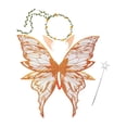 thumbnail image 3 of Conjunto de disfraz de hada para mujer con guirnalda floral para actuación en el escenario, carnaval y cumpleaños. Naranja, 3 of 9