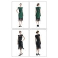 thumbnail image 4 of Vintage Flapper Great Gatsby Party Dress O-Neck Sleeveless Sequin Beaded Tassel Evening Dress Vestidos Feminina,Green, 4 of 10