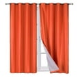 thumbnail image 2 of 100% Full Room Darkening Color Orange 1 Pair k86 100% Blackout Grommet Top Curtain for Bedroom Window Door Room Home Décor 95" Long, 2 of 3