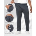 thumbnail image 4 of Men's Mesh Open Bottom Sweatpants，Athletic Running Pants with Pockets 3XL, 4 of 5