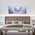 thumbnail image 4 of Hieng Boys Girls Cute Axolotl Canvas Wall Art for Living Room Bedroom Cartoon Salamander Picture Wall Decor Cherry Blossoms Wall Painting Posters Kids Kawaii Bathroom Wall Art Unframed, 4 of 6