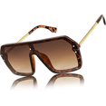 thumbnail image 3 of (double Tranches De Th Dans Un Cadre De Fleur De Haricot) Lunettes De Soleil Monobloc Classiques Sans Cadre Au Design Rtro Exquis Pour Hommes Et F, 3 of 5
