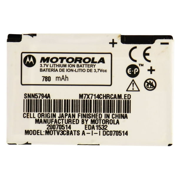 OEM Motorola SNN5794A 780 mAh Replacement Battery for Motorola RAZR V3