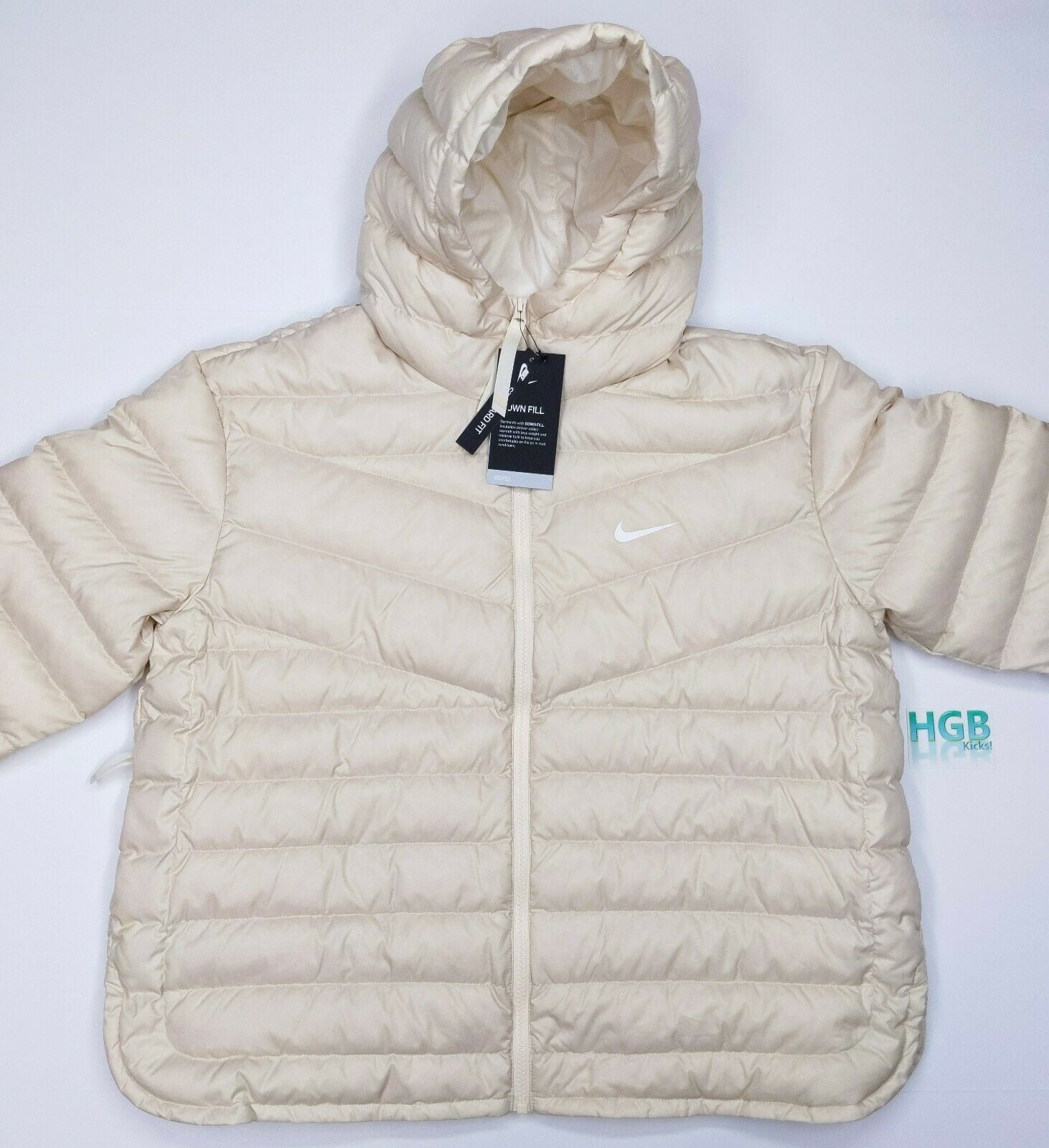 Nike Downfill Jacket Women's Hooded Full Zip Gold CU5094-140 - Walmart.com