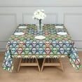 thumbnail image 3 of Colorful Skull Pattern Square Tablecloth,Waterproof Square Table Cover,Wipeable Spillproof Washable Table Cover for Home Kitchen Party Decor 42"X42"(107x107cm), 3 of 6