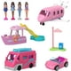 thumbnail image 2 of Barbie Mini BarbieLand 4-Pack Doll & Toy Vehicle Set with 4 Mini Dolls (1.5-inch) & 4 Iconic Vehicles with Color-Change Surprise, 2 of 5