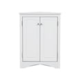 thumbnail image 2 of Tcbosik Triangle Storage Cabinet Corner Wood Floor Cabinet with Adjustable Shelves for Home Kitchen Bathroom Living Room, White, 2 of 10