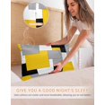 thumbnail image 5 of Hokiten Pillow Cases Standard Size Set of 2, Lumbar Pillow Covers, Yellow Grey Black Geometric Satin Pillowcases with Zipper for Hair/Skin, Middle Century Art Abstract Aesthetics 20x26 Inches, 5 of 6