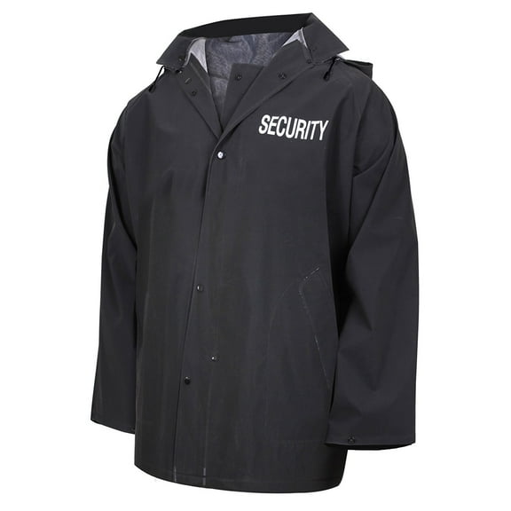 Rothco Security Rain Jacket - Black, X-Large