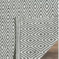 thumbnail image 4 of SAFAVIEH Montauk Terrence Geometric Diamond Cotton Runner Rug, Ivory/Grey, 2'3" x 6', 4 of 6