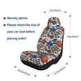 thumbnail image 2 of Goofa French Food Printed Car Seat Covers, Automotive Seat Covers for Cars Trucks and SUVs, Quick Setup Universal Fit Elastic Seat Covers-1, 2 of 6