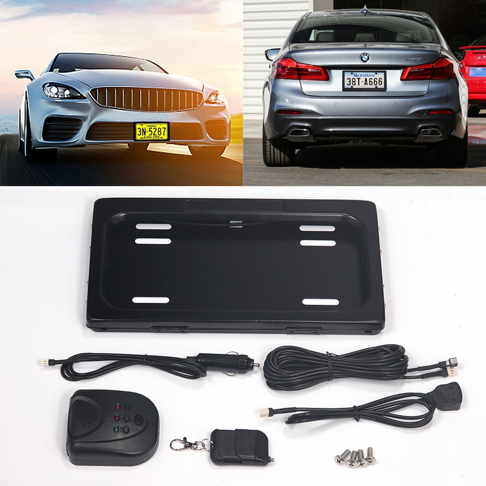 2Z Car License Plate w/ Remote, Electric License Plate Holder for US