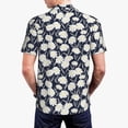 thumbnail image 5 of Xecao Daisies Flowers for Mens' Casual Short Sleeve Button-Down Polo Shirts for a Classic Golf Look, 5 of 9